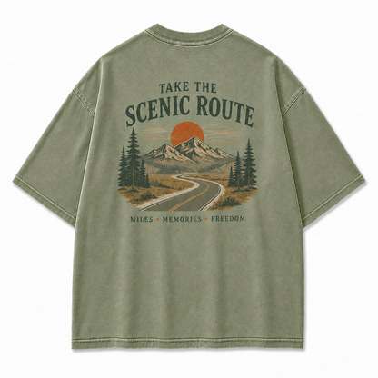 Where the Scenic Route Turns Miles into Memories Tee