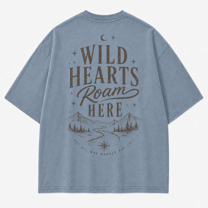 Where Wild Hearts Roam Mountain Graphic Tee