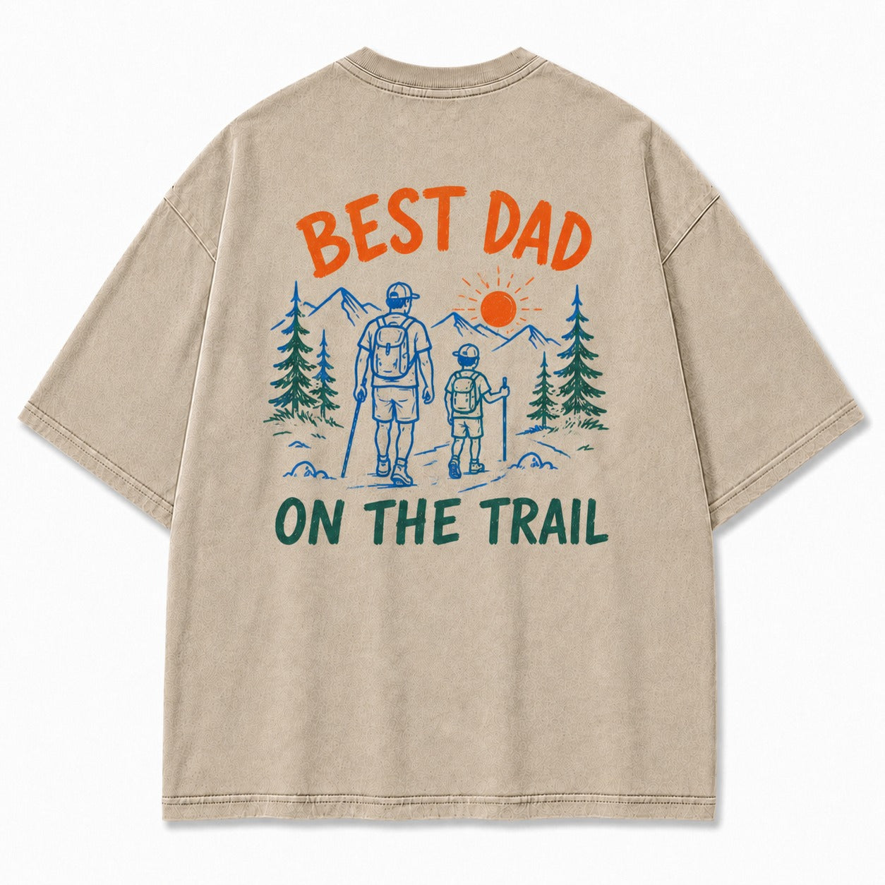 Best Dad On The Trail Outdoor Graphic Tee