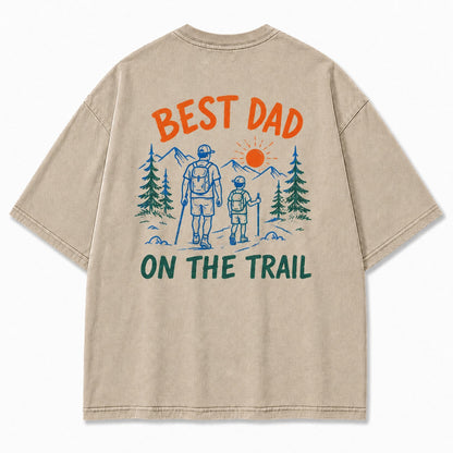 Best Dad On The Trail Outdoor Graphic Tee