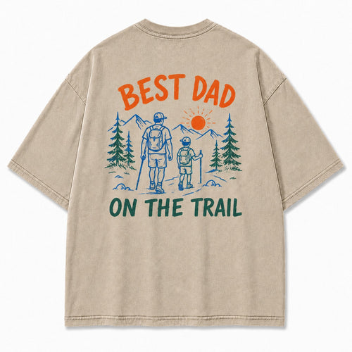 Best Dad On The Trail Outdoor Graphic Tee