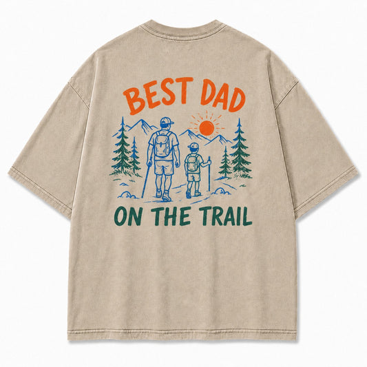 Best Dad On The Trail Outdoor Graphic Tee