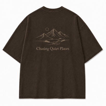 For Those Chasing Quiet Places Minimalist Mountain Tee