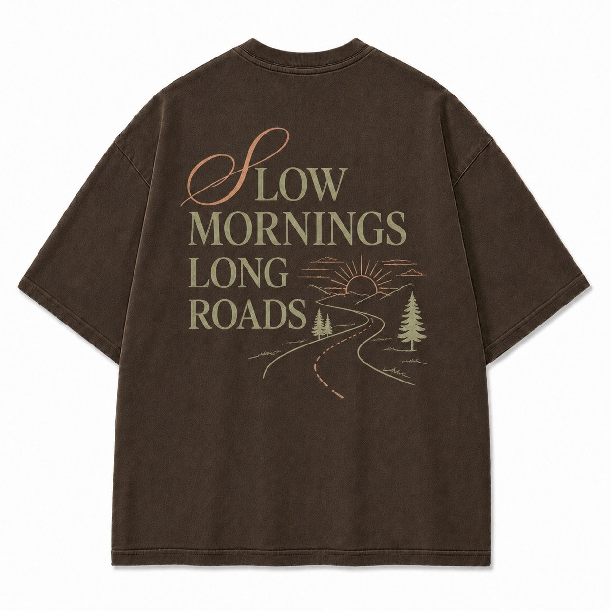 Slow Mornings Long Roads Tee