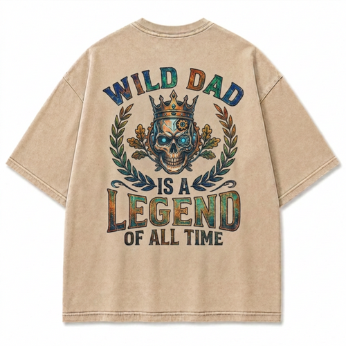 Wild Dad Skull Legend Washed T-Shirt