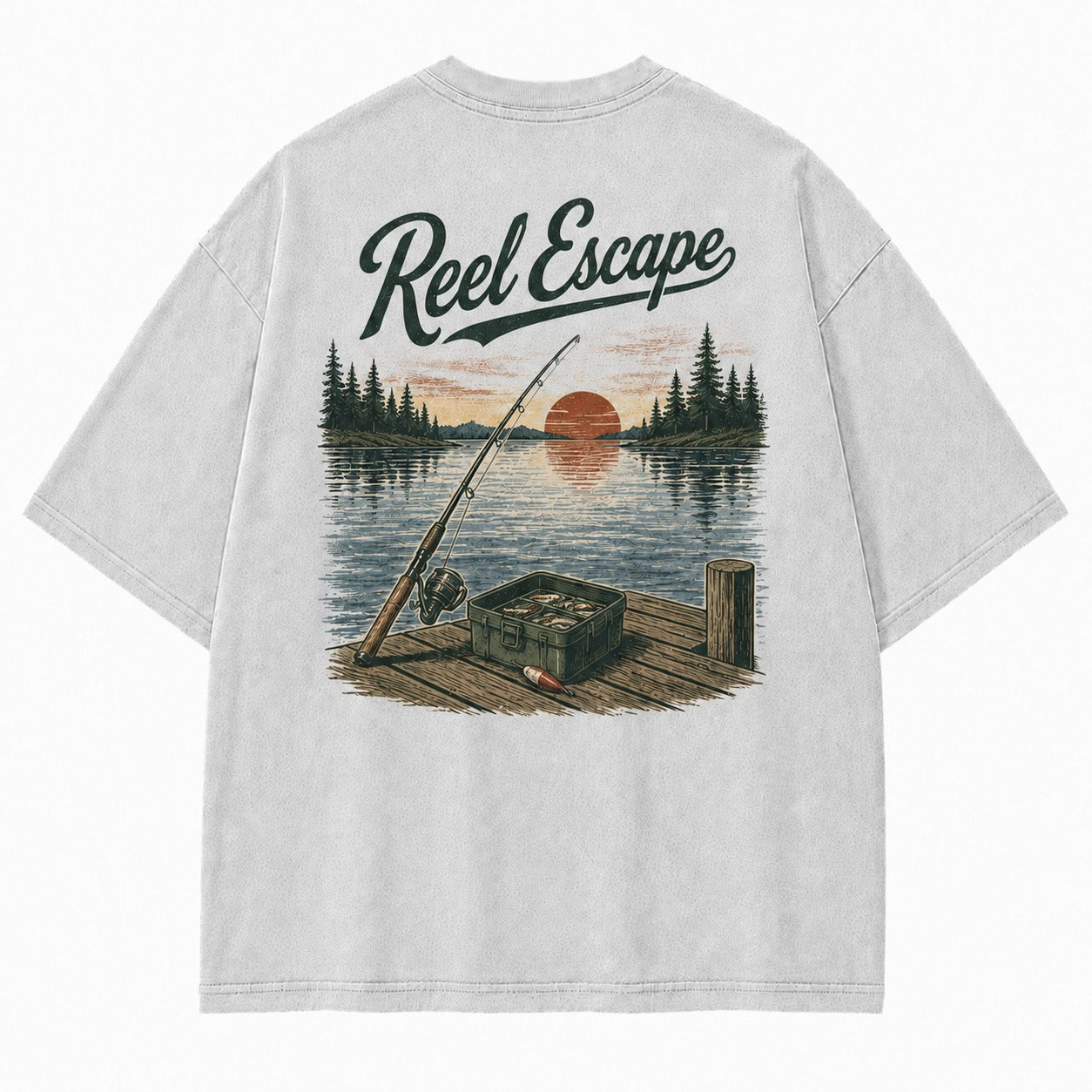 Reel Escape Lake Fishing Tee
