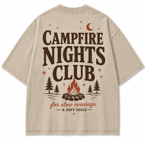 Campfire Nights Club Relaxed Graphic Tee