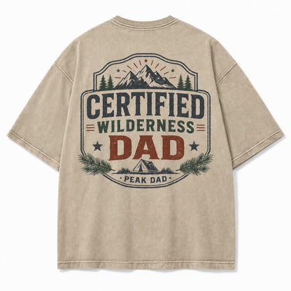 Certified Wilderness Dad Washed T-Shirt