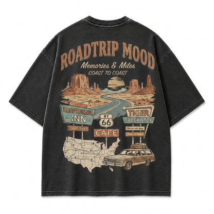 Coast to Coast Roadtrip Washed T-Shirt