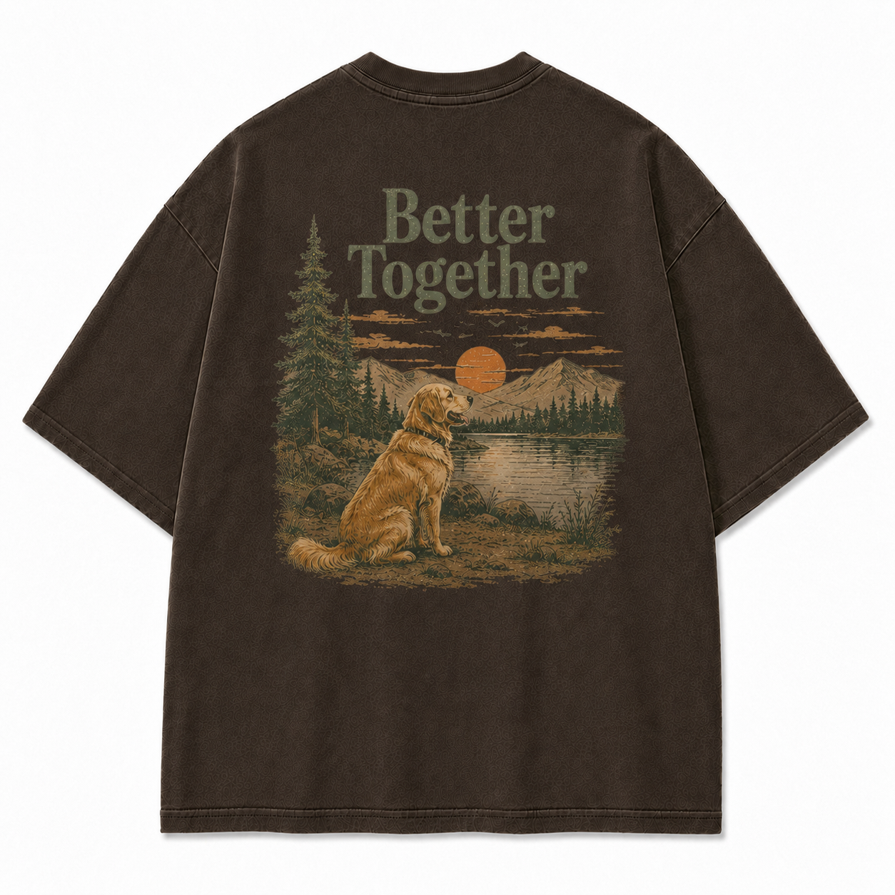 Better Together with a Golden Heart Dog Graphic Tee