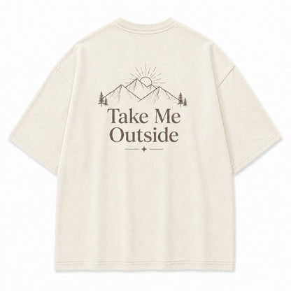 Take Me Outside Minimalist Mountain Tee
