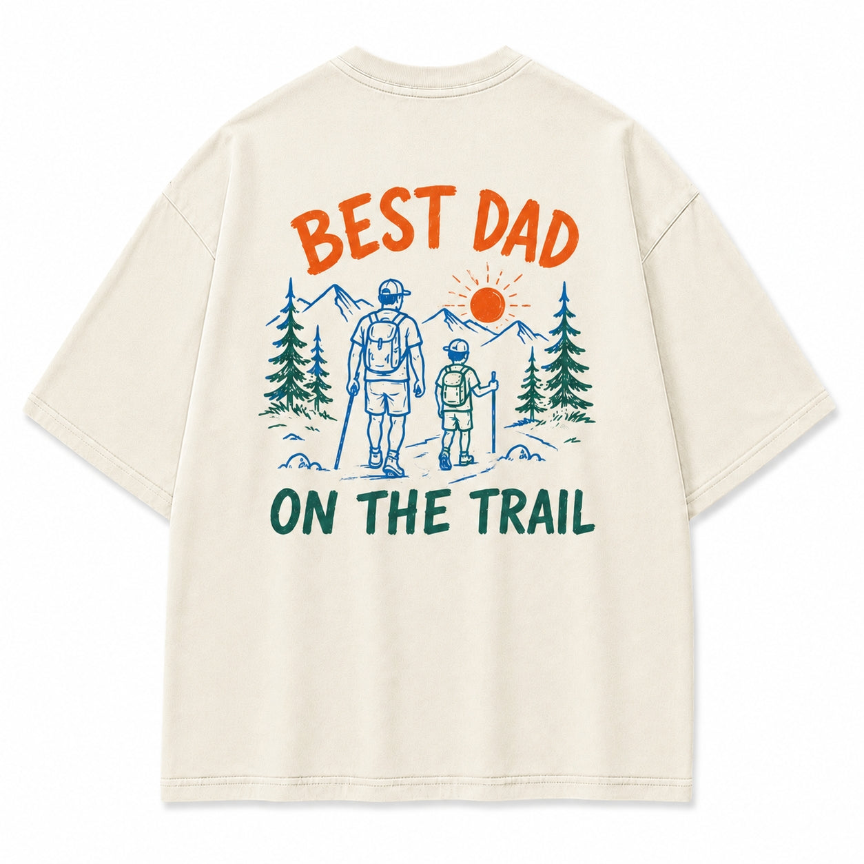 Best Dad On The Trail Outdoor Graphic Tee