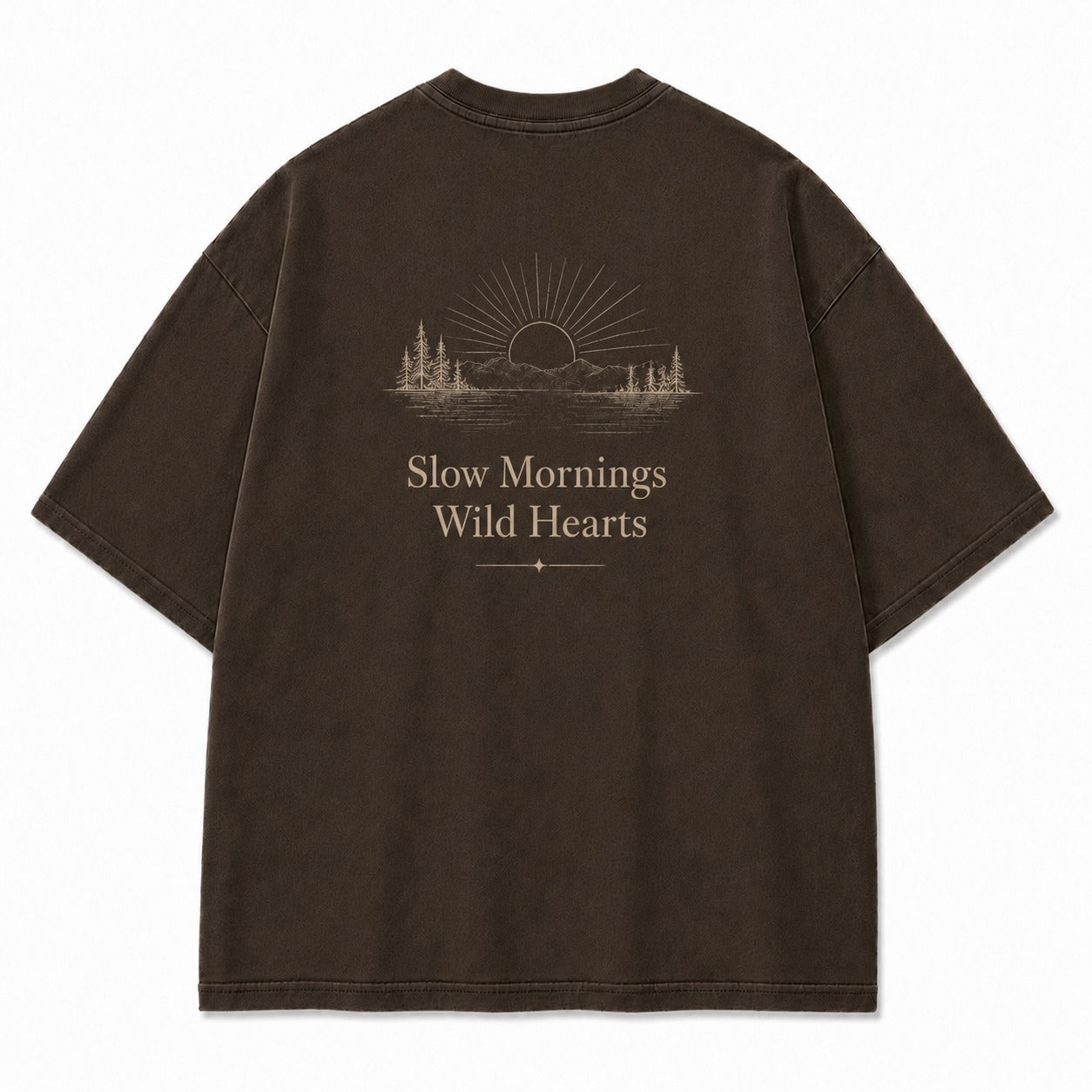 For Slow Mornings and Wild Hearts Minimalist Outdoor Tee