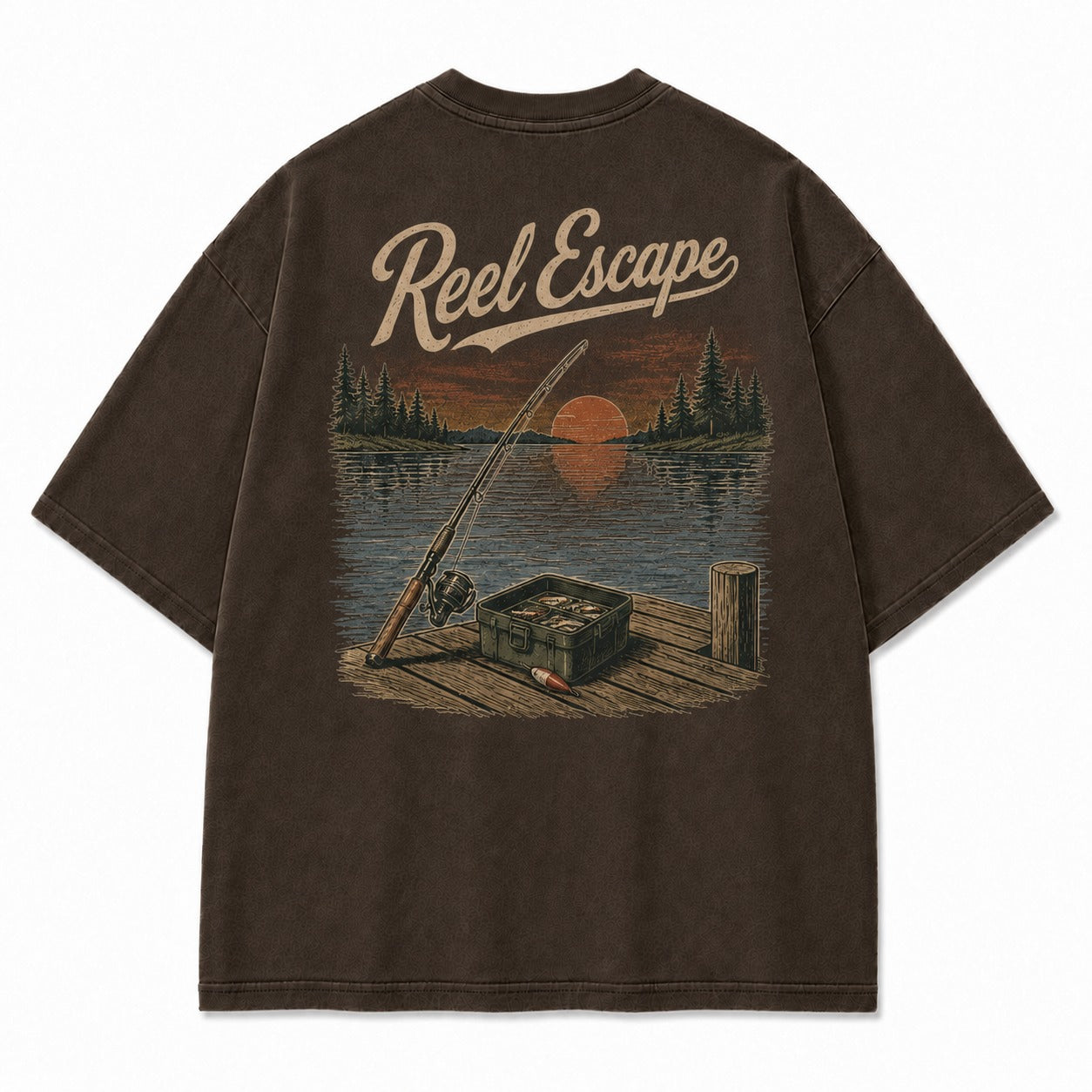 Reel Escape Lake Fishing Tee