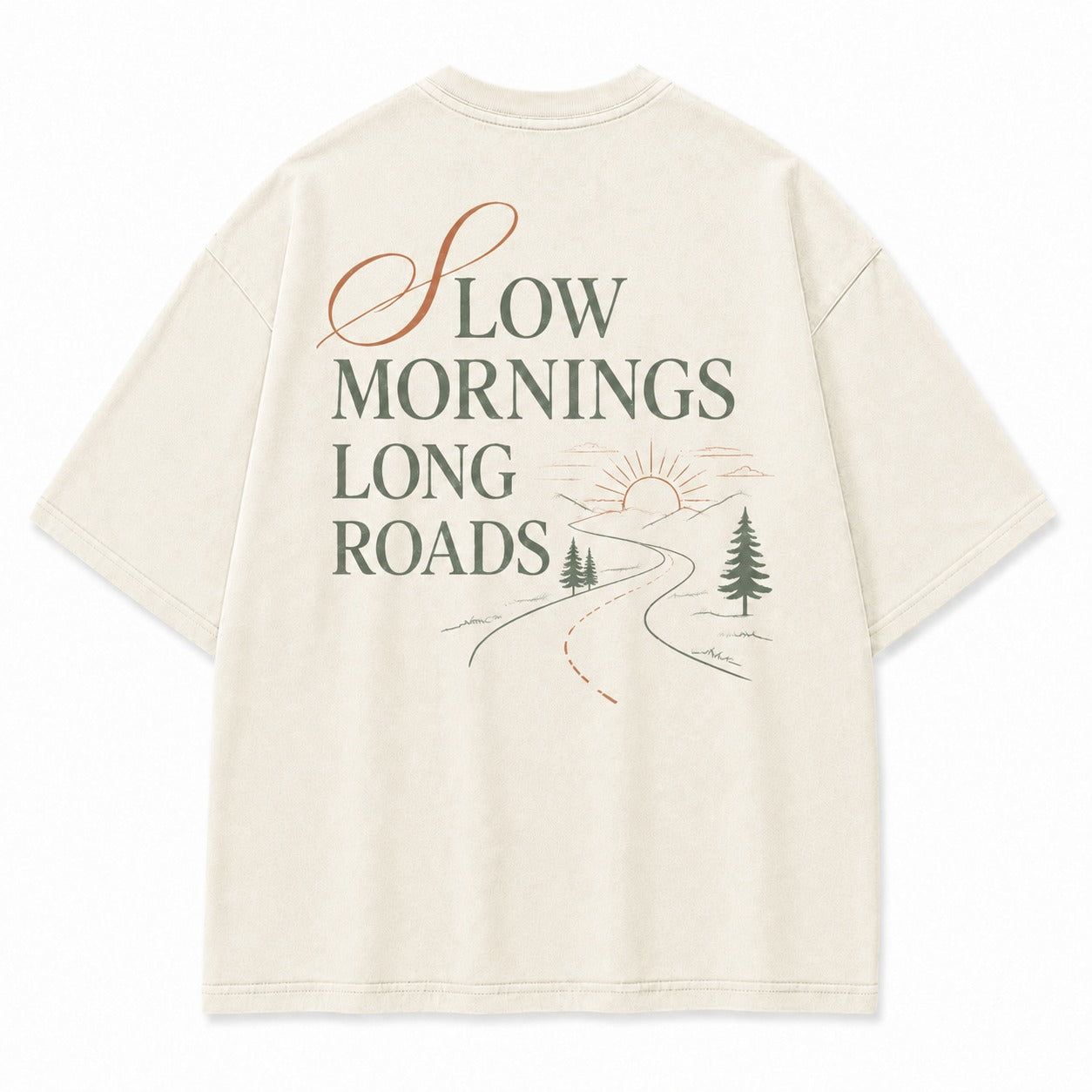 Slow Mornings Long Roads Tee