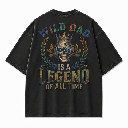 Wild Dad Skull Legend Washed T-Shirt