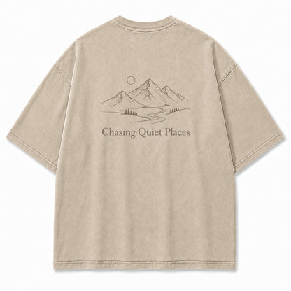 For Those Chasing Quiet Places Minimalist Mountain Tee