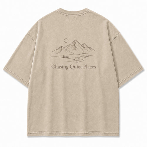For Those Chasing Quiet Places Minimalist Mountain Tee