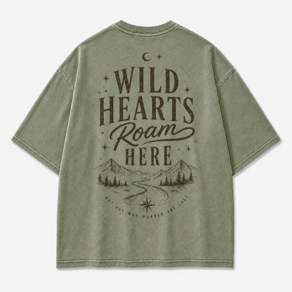 Where Wild Hearts Roam Mountain Graphic Tee