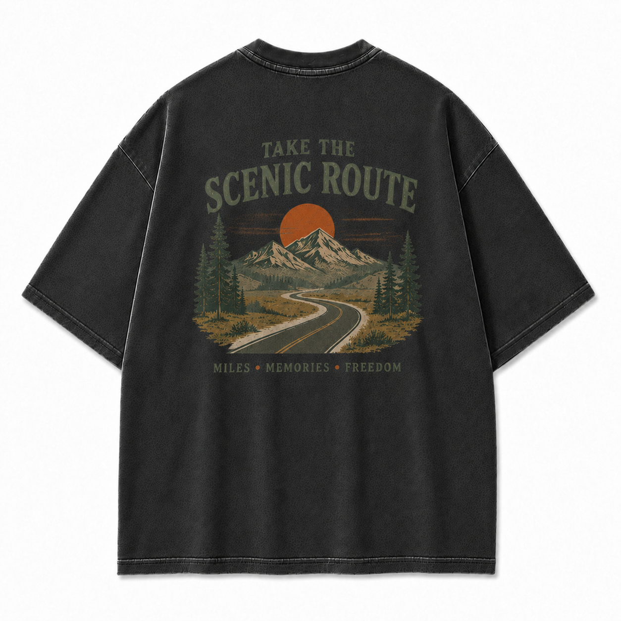 Where the Scenic Route Turns Miles into Memories Tee
