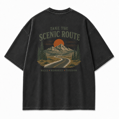 Where the Scenic Route Turns Miles into Memories Tee