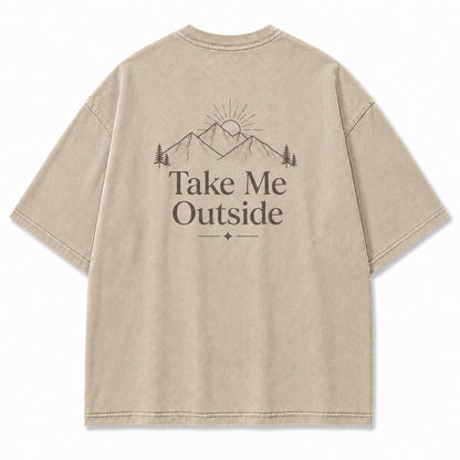 Take Me Outside Minimalist Mountain Tee