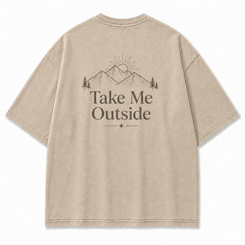 Take Me Outside Minimalist Mountain Tee