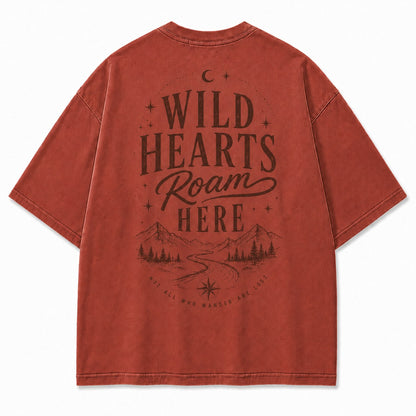 Where Wild Hearts Roam Mountain Graphic Tee