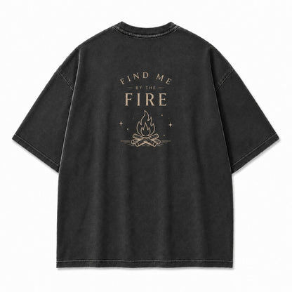 Find Me by the Fire Minimalist Campfire Tee
