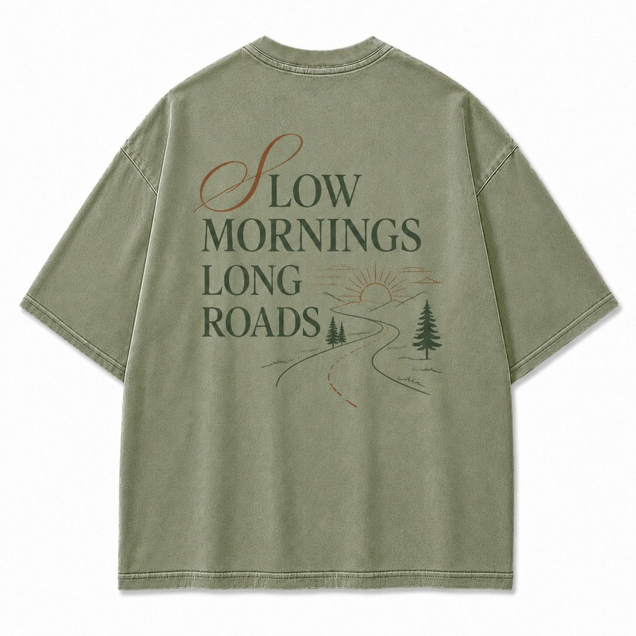 Slow Mornings Long Roads Tee
