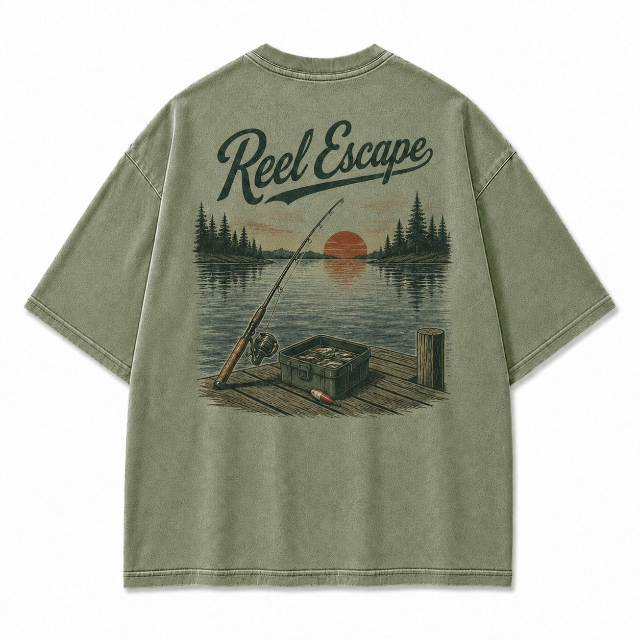 Reel Escape Lake Fishing Tee