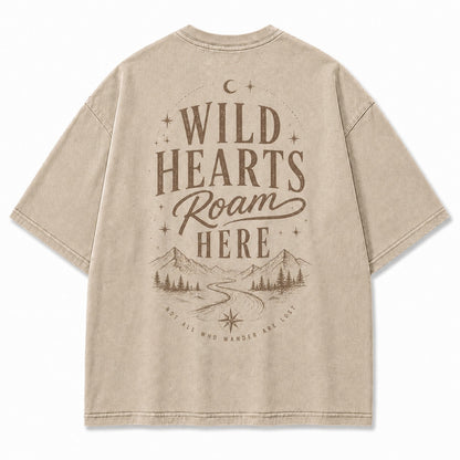 Where Wild Hearts Roam Mountain Graphic Tee