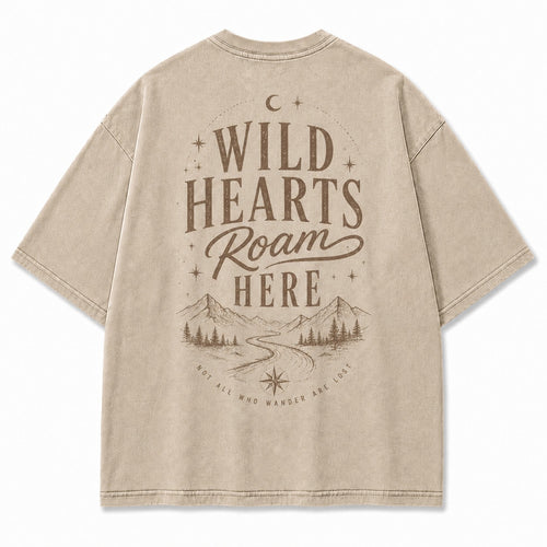 Where Wild Hearts Roam Mountain Graphic Tee