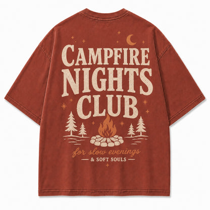 Campfire Nights Club Relaxed Graphic Tee