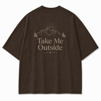 Take Me Outside Minimalist Mountain Tee