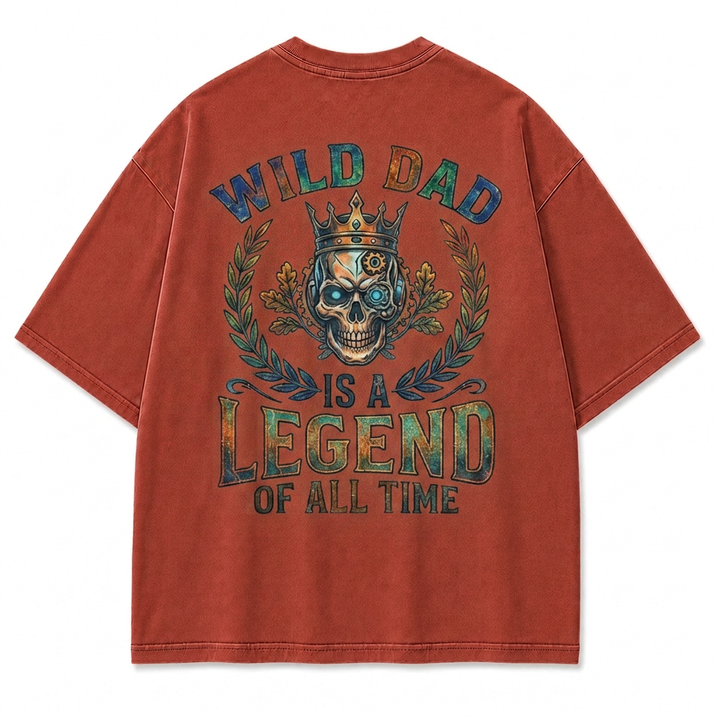 Wild Dad Skull Legend Washed T-Shirt