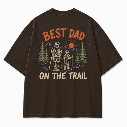 Best Dad On The Trail Outdoor Graphic Tee
