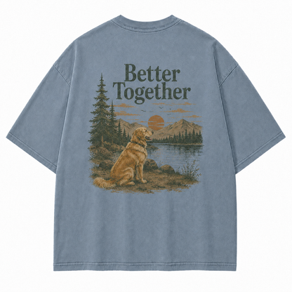Better Together with a Golden Heart Dog Graphic Tee