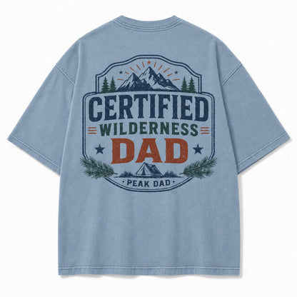 Certified Wilderness Dad Washed T-Shirt
