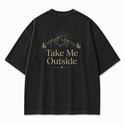 Take Me Outside Minimalist Mountain Tee