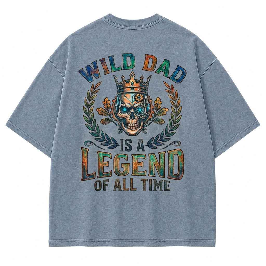 Wild Dad Skull Legend Washed T-Shirt