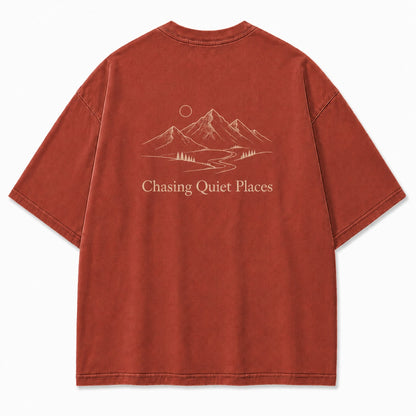 For Those Chasing Quiet Places Minimalist Mountain Tee