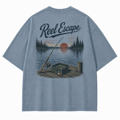 Reel Escape Lake Fishing Tee