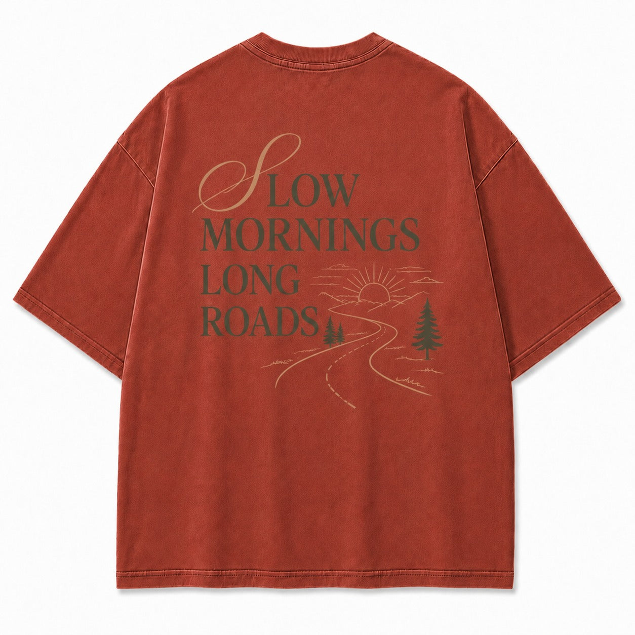 Slow Mornings Long Roads Tee