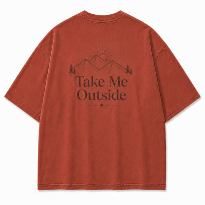 Take Me Outside Minimalist Mountain Tee