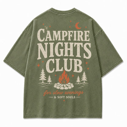 Campfire Nights Club Relaxed Graphic Tee