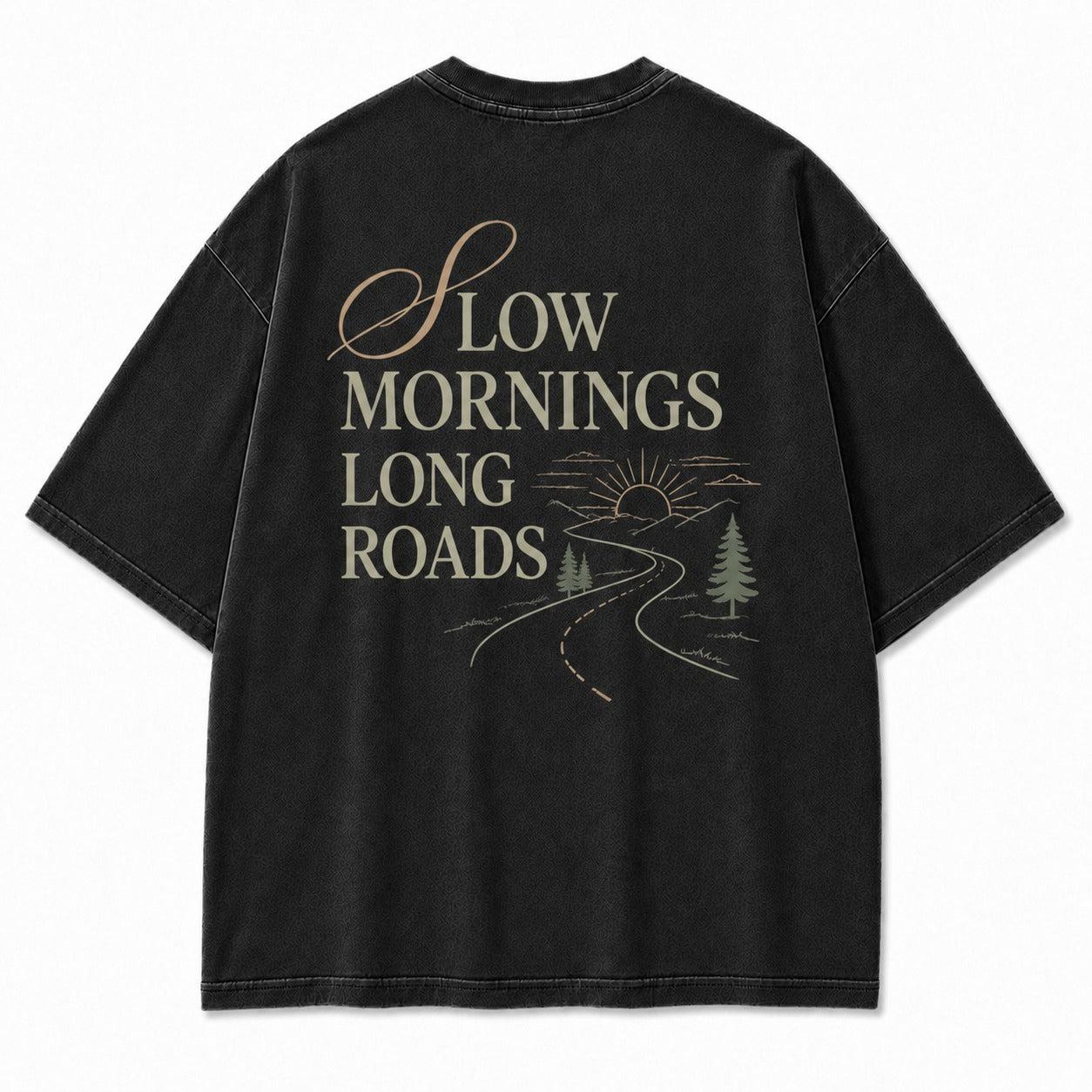 Slow Mornings Long Roads Tee