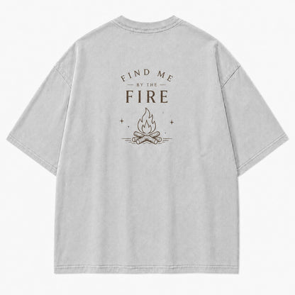 Find Me by the Fire Minimalist Campfire Tee