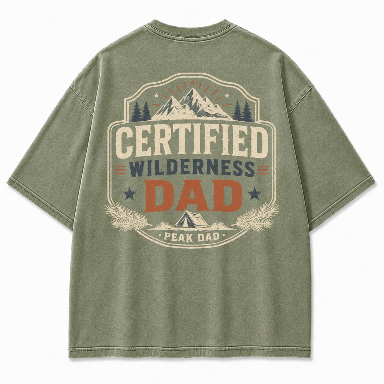 Certified Wilderness Dad Washed T-Shirt