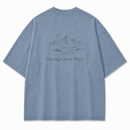 For Those Chasing Quiet Places Minimalist Mountain Tee